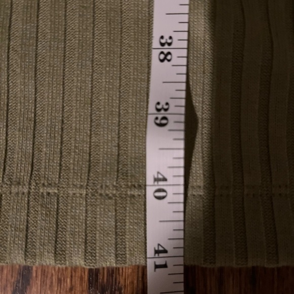 🆕 NINE WEST Tank Dress Ribbed Size Large Sage Green - Picture 7 of 10